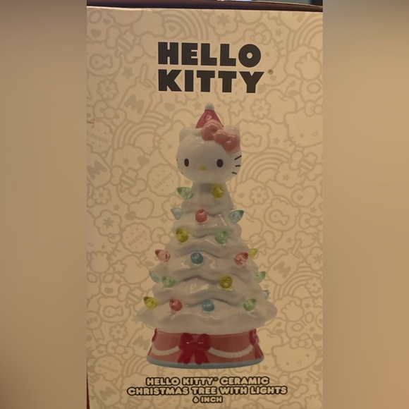 Sanrio Other - NEW Hello Kitty Ceramic Christmas Tree with Multi Colors 6" Light-Up Battery HTF